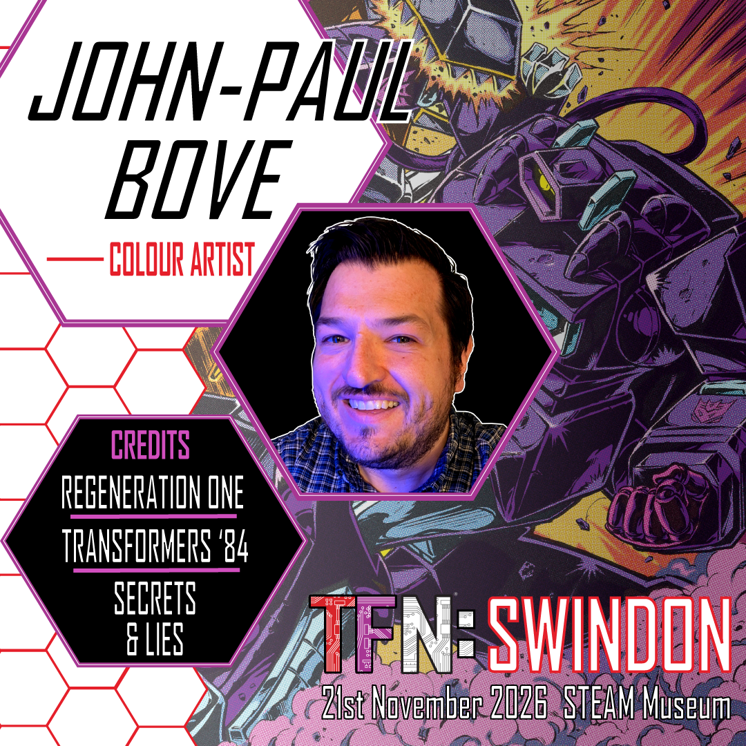 A graphic banner announcing John-Paul Bove's appearance at TFN: Swindon