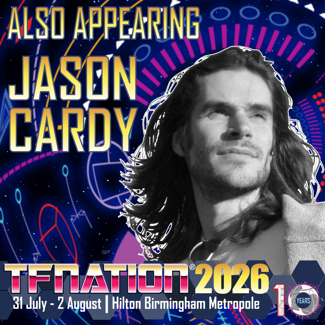 A banner announcing Jason Cardy's appearance at TFNation 2026. The banner contains a photograph of Jason and information about TFNation.