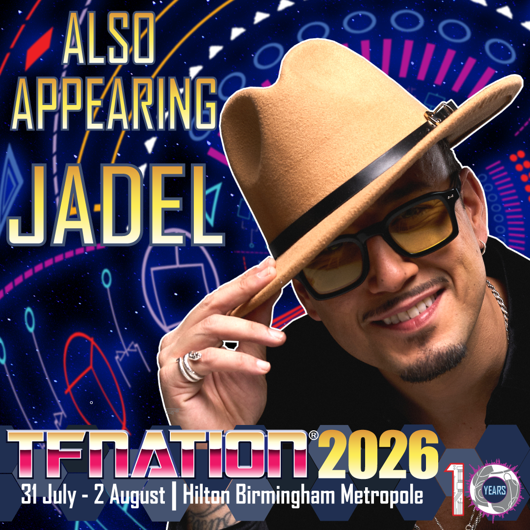 A banner announcing Jadel’s appearance at TFNation 2026. The banner contains a photograph of Jadel and information about TFNation.